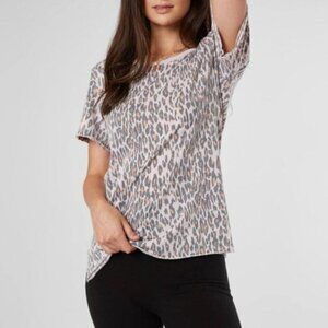 Free People Pink Cheetah Tourist Tee